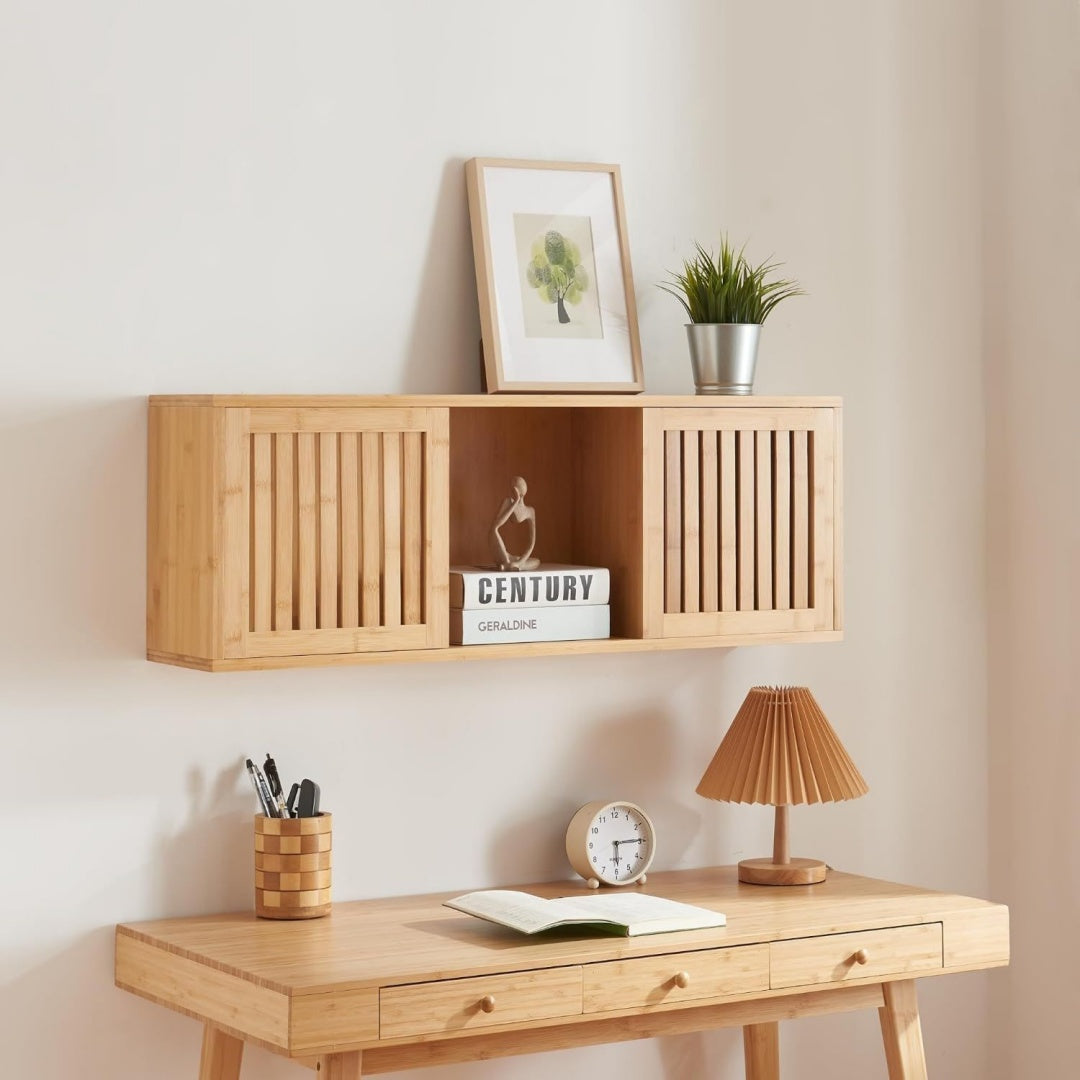 etagere murale gris clair 92.5 x 20 x 33 cm