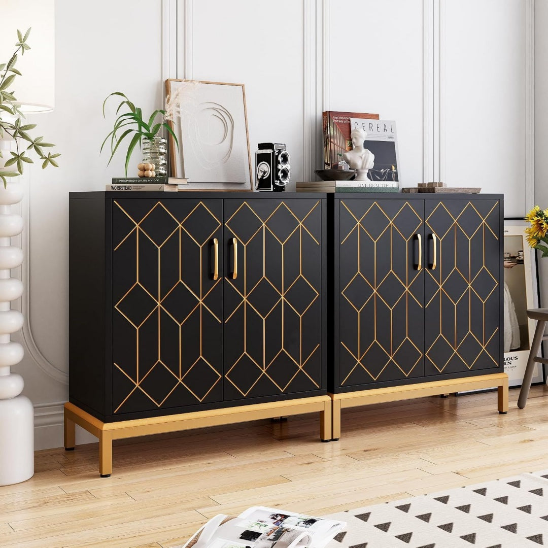 Rangement design en MDF et metal