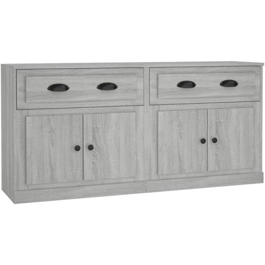 Buffet gris en bois d'ingenierie ideal pour salon