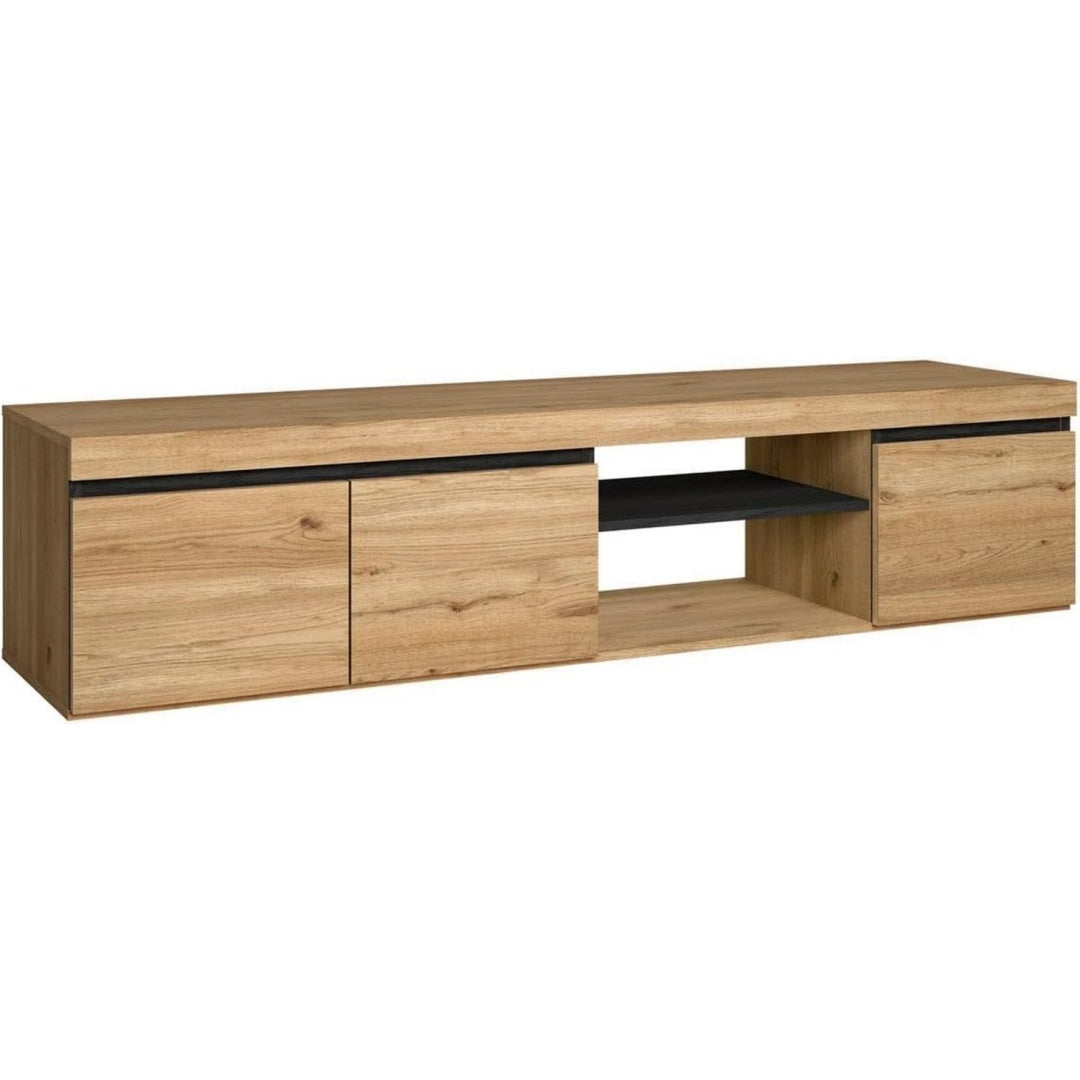 Meuble TV marron 160 cm, de rangement malin