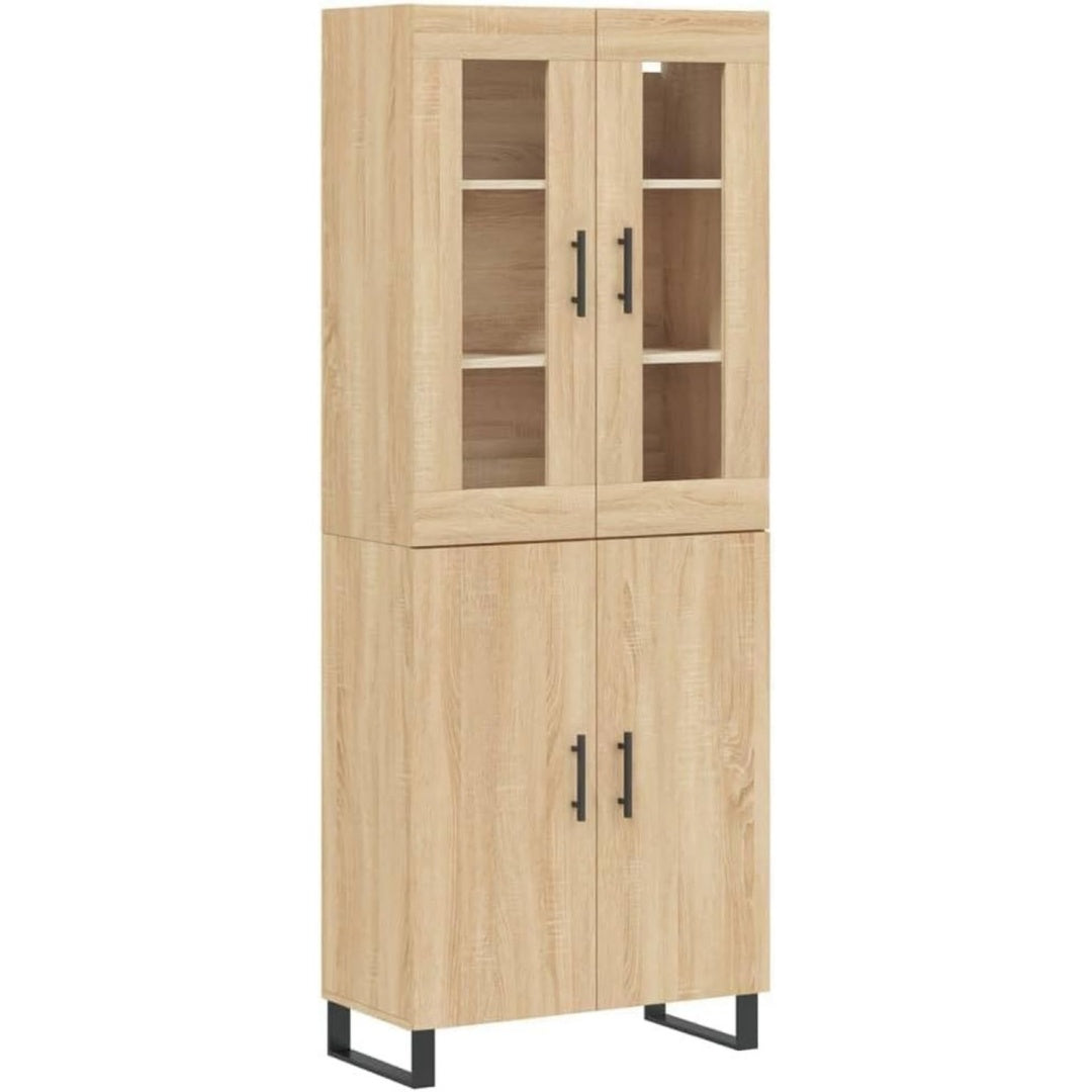 Enfilade marron bois ingenierie 70 cm, rangement design moderne