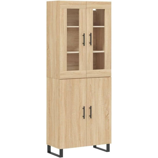 Enfilade marron bois ingenierie 70 cm, rangement design moderne