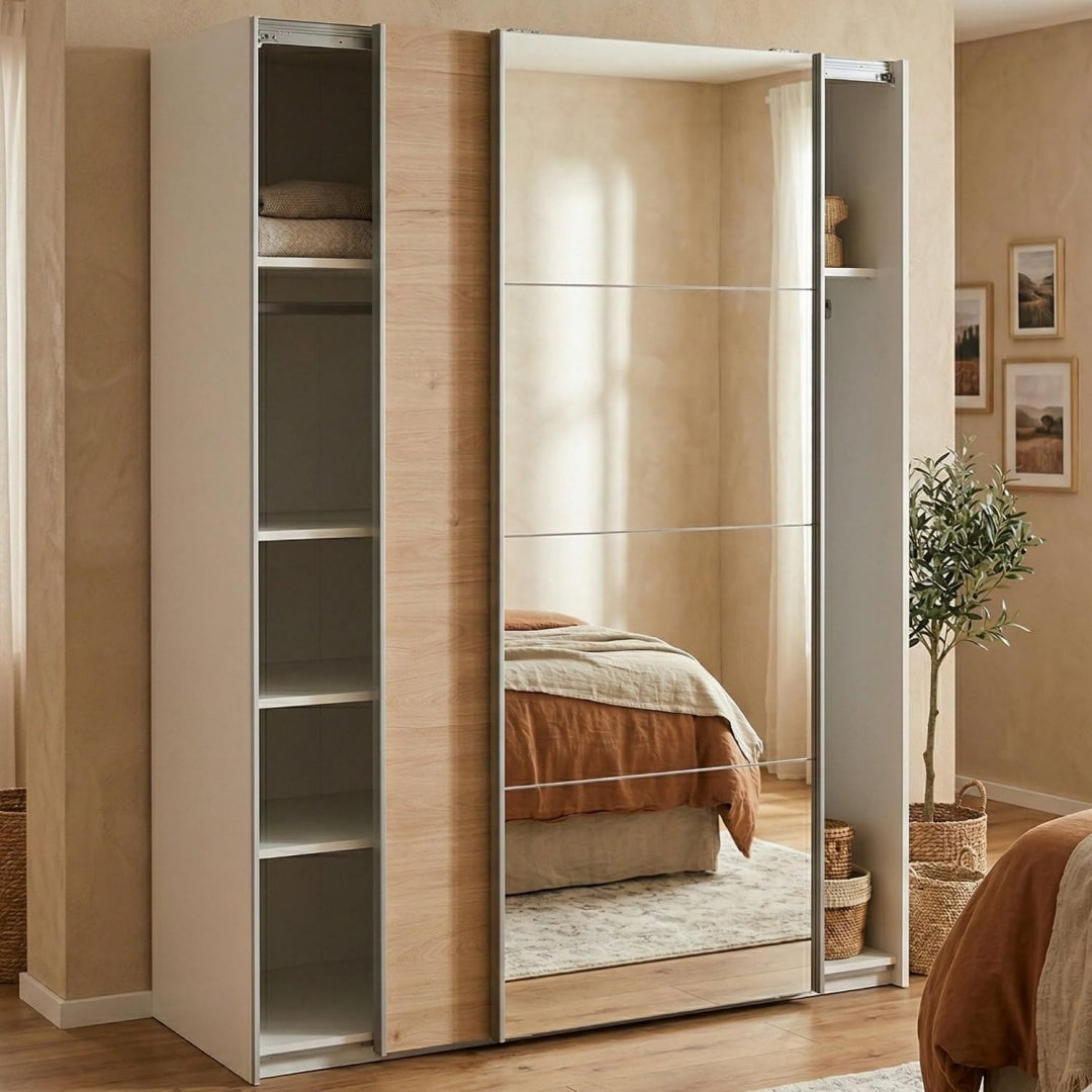 Armoire en chene et panneau de particules pour la chambre