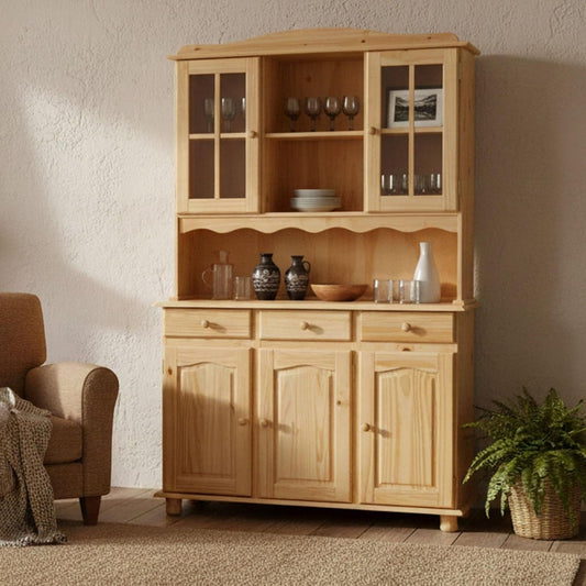 Buffet marron sobre 130 x 198 x 32 cm