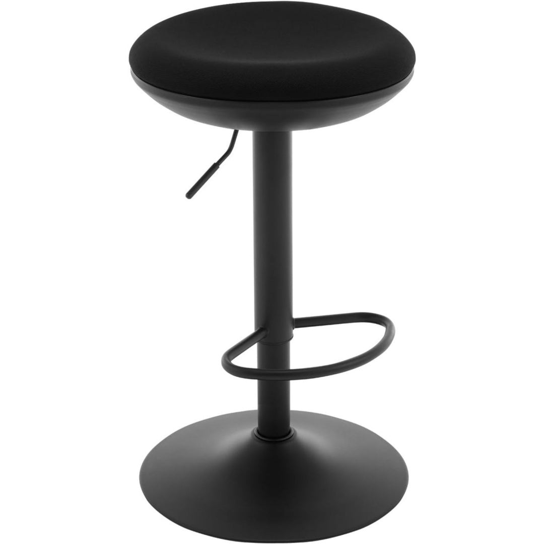 Tabouret de bar en tissu noir, allure contemporaine