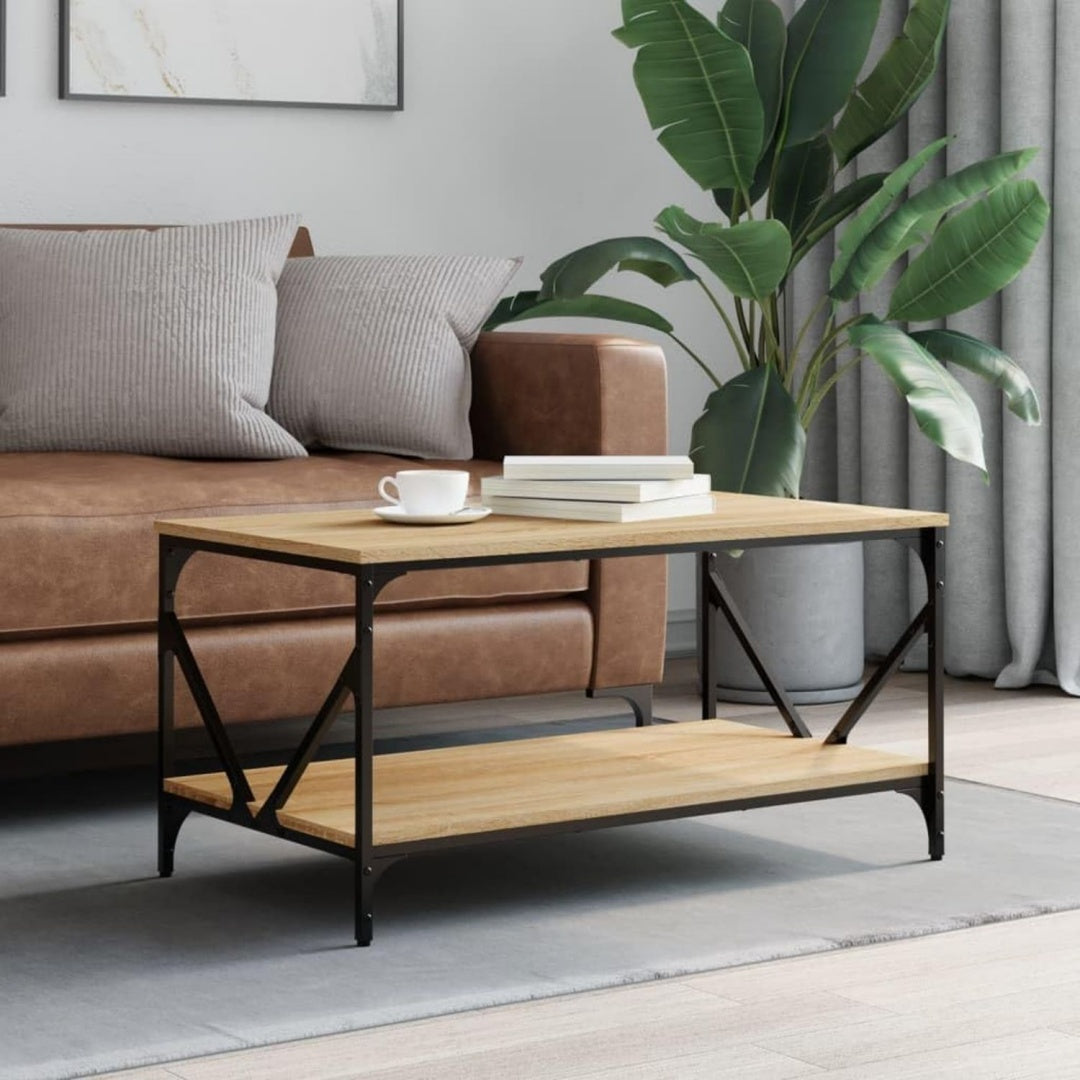 Table pour interieur basse gris 90 x 50 x 45 cm