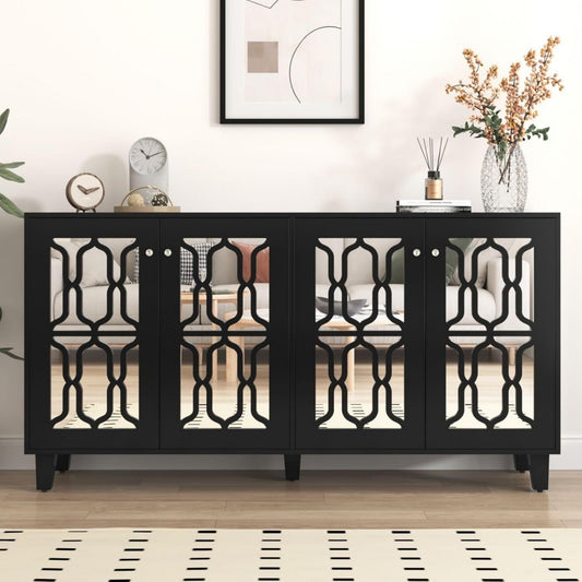 Buffet design moderne gris 160 x 40 x 84 cm