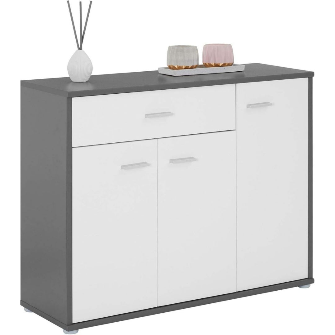 Commode avec 1 tiroir gris clair 88 x 70 x 30 cm
