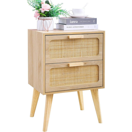 Table de bout de lit marron scandinave