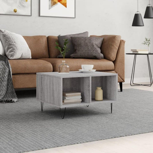 Table basse gris 60 x 50 x 36.5 cm doux