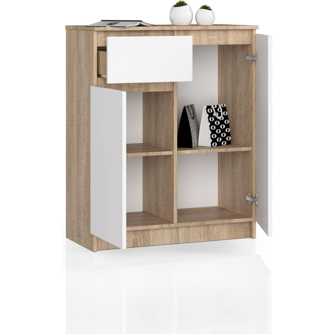 Commode deco decor chene marron pour le salon